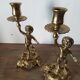 Pair of gilded bronze candlesticks