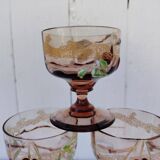 Cerise service with Legras brandy, Art Nouveau, Montjoye