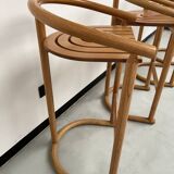 Set of 4 Allmimö stools in solid oak