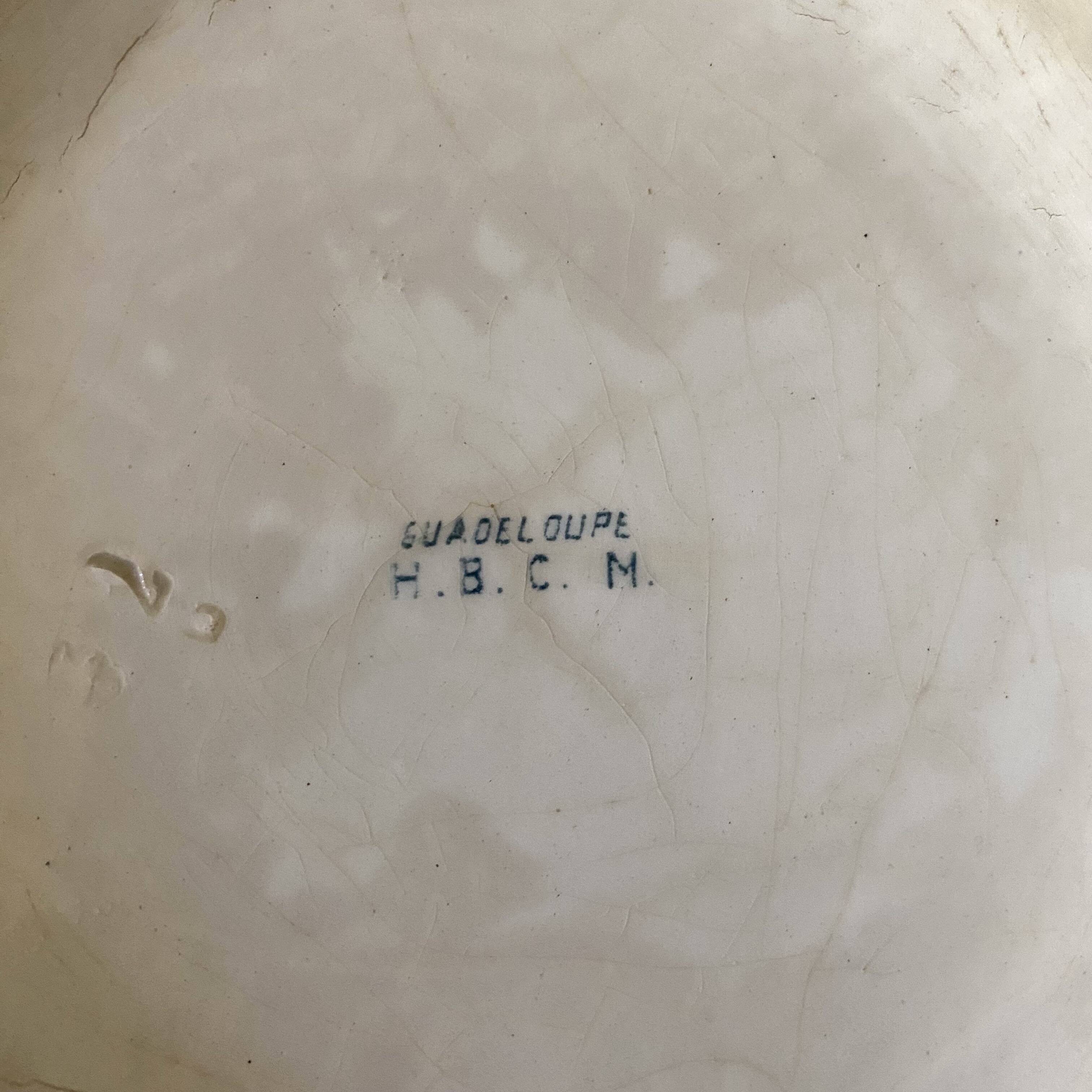 Iron earth salad bowl, old "Guadeloupe" soup tureen