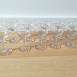 Set of 11 liqueur glasses