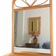 Mid Century French Riviera Rattan and Wicker Mirror With Shelf, Spain, 1960s–70s