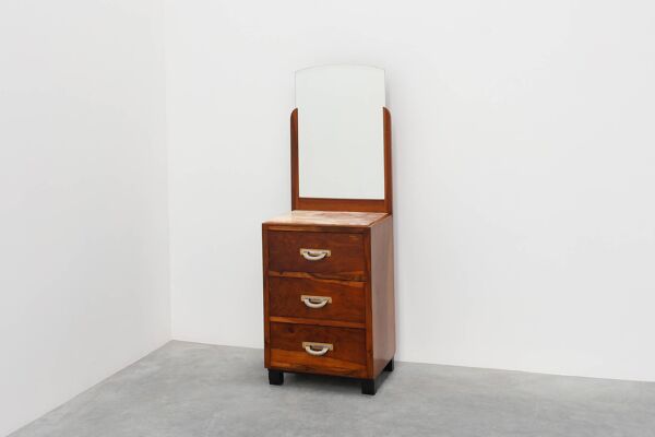 Commode, coiffeuse Art Déco avec miroir, France années 1930