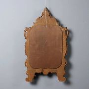 Antique lacquered wooden mirror, Italy, late 19th century.