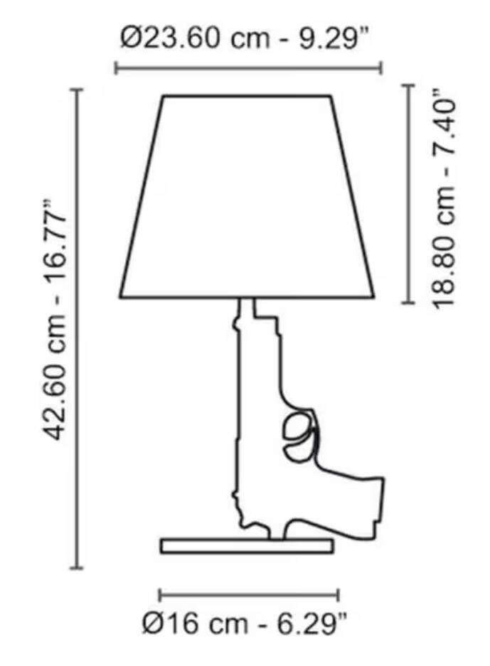 Flos – Bedside Gun – Philippe Starck – Gold Finish