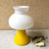 Bedside lamp glass opalin vintage 70