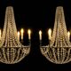 Paire de lustres à pampilles en cristal