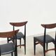 Set of six sculptural Italian dining chairs