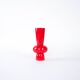 Red ceramic vase, Danish design, 1970s, made in Denmark