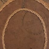 Scandinavian rattan mirror 1960