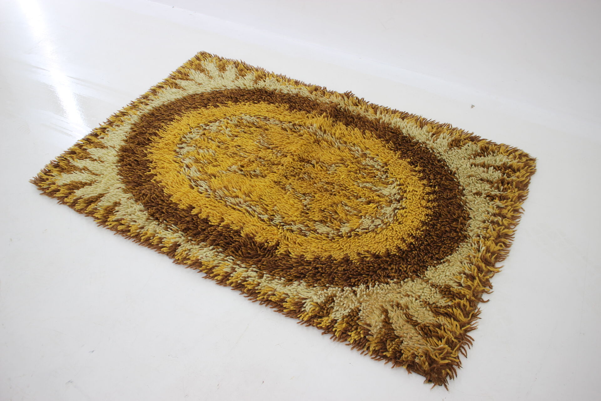 1970s Small Danish Abstract Wool Rug