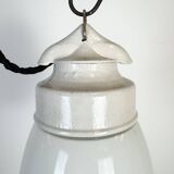 Vintage White Porcelain Pendant Light, 1970s