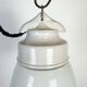Suspension vintage en porcelaine blanche, années 1970