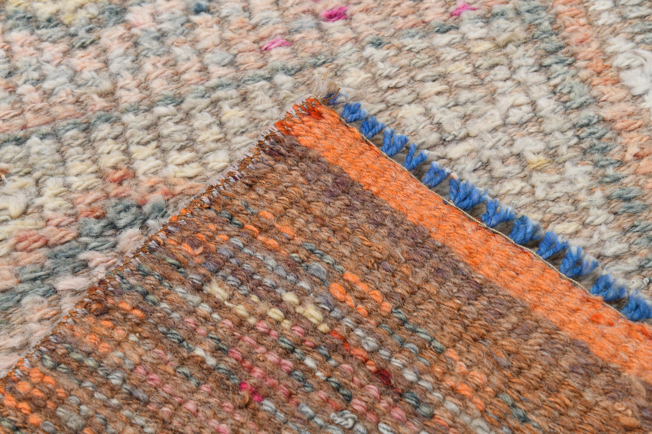 3x10 neutral handmade vintage runner rug, 78x326cm