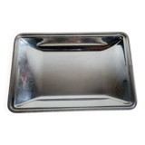 Rectangular metal silver-plated tray