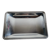 Rectangular metal silver-plated tray