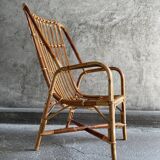 Rattan armchair, 1960s