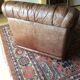 Vintage brown leather armchair