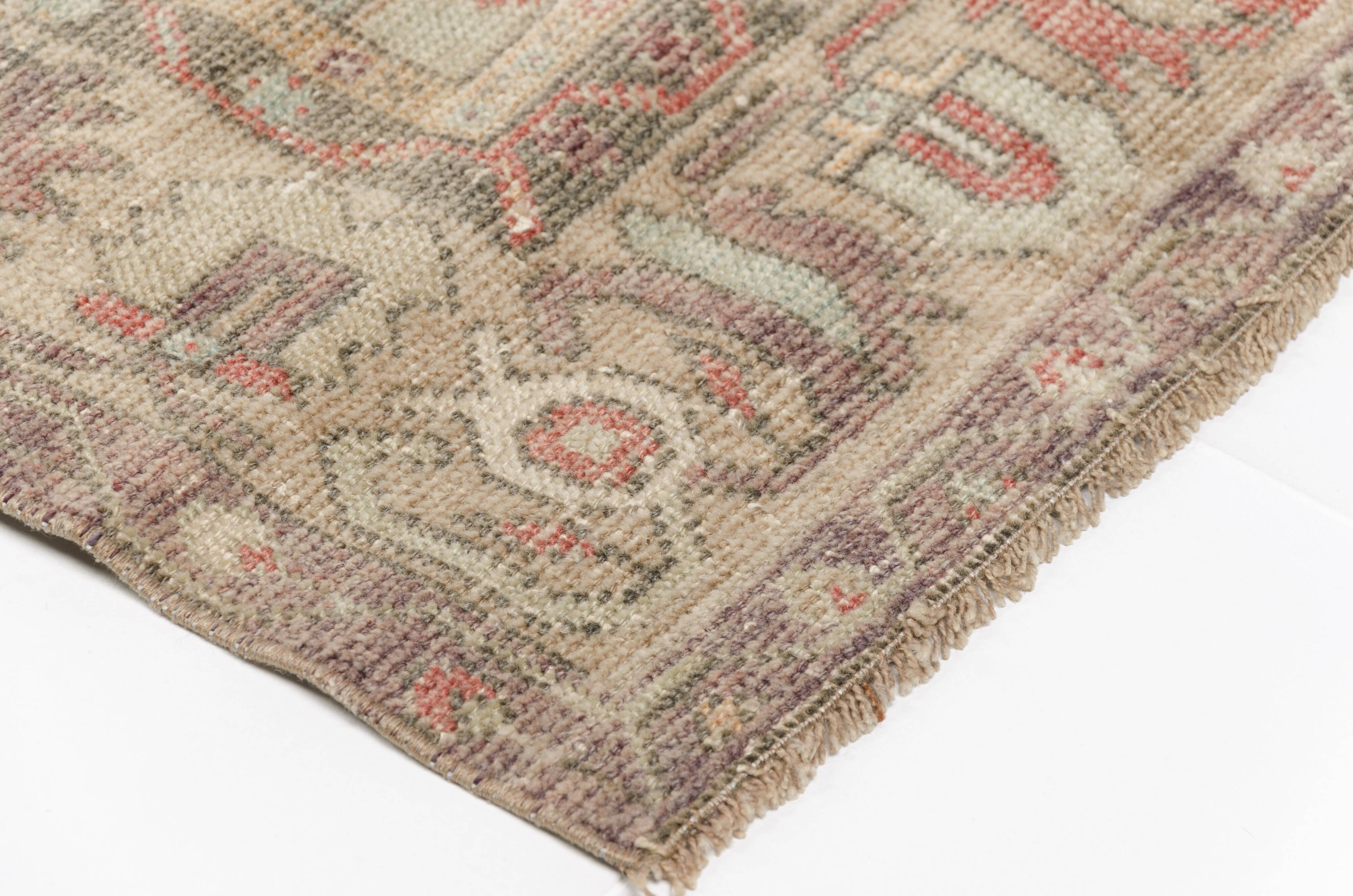 Oushak Vintage Wool Carpet