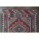 1970s Vintage Turkish Oushak Handmade Wool Cotton Pink Runner Rug 87x333