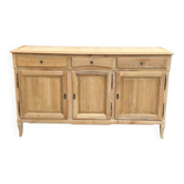 Buffet Louis XV décapé en merisier massif 1970 165cm