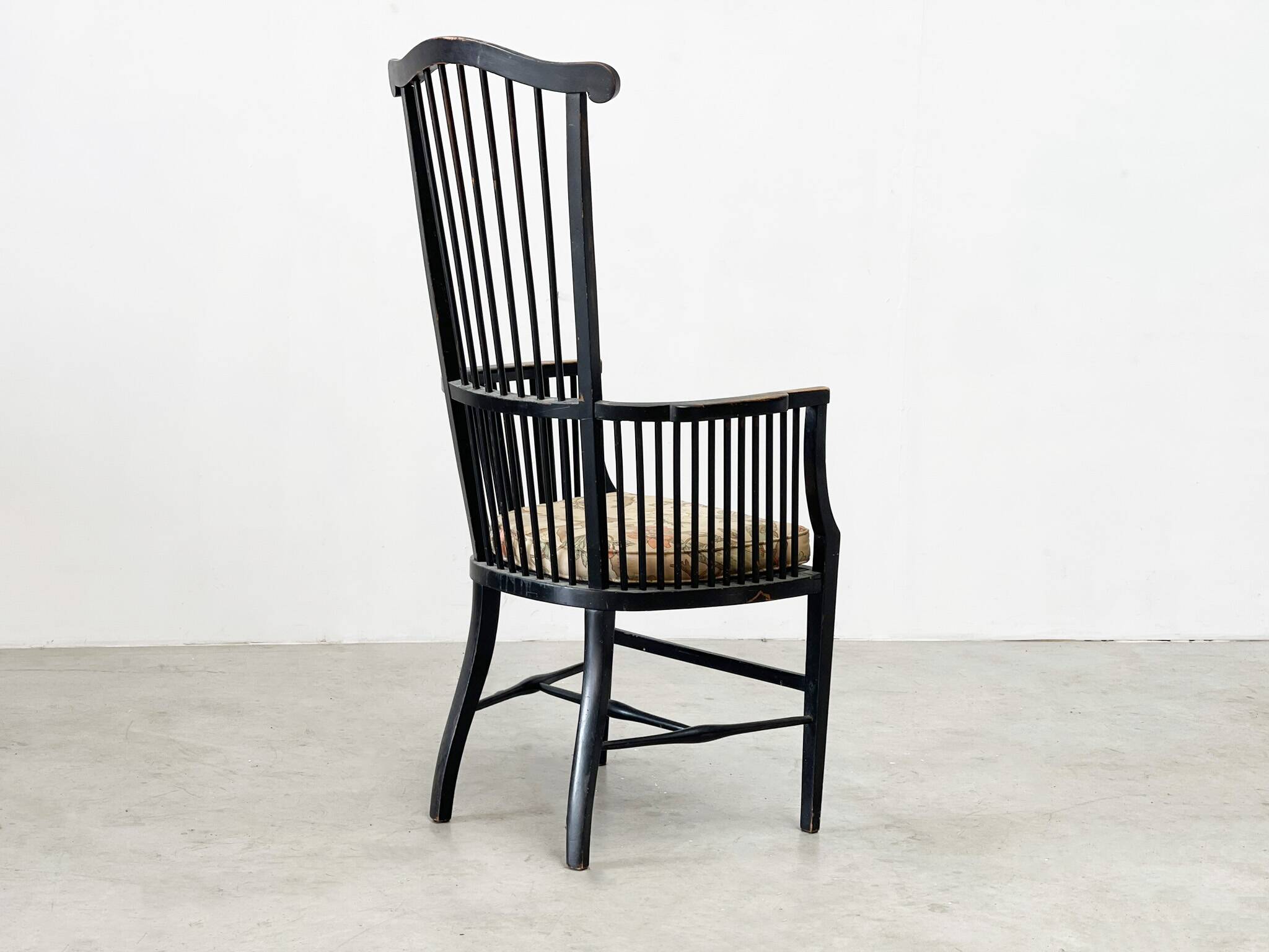 19th century high back chair