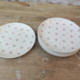 Six assiettes à dessert Gien