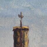 Painting on cardboard signed by Henri Coutant (1868-1935)