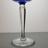 Set of 6 Val Saint Lamb crystal colored wine glasses