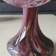 Volubilis vase in Murano glass. Pink speckled background. Height 21 cm.