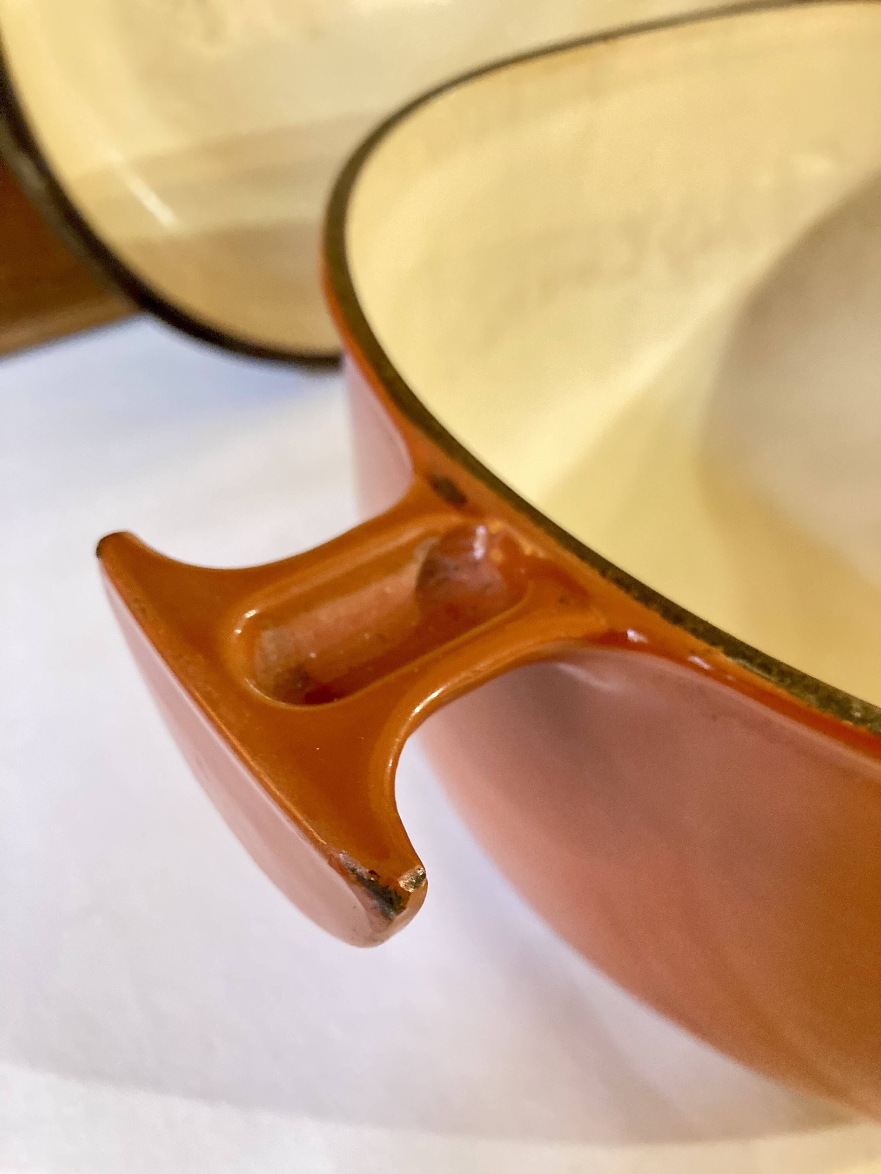 Le Creuzet enameled cast iron casserole dish