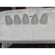 Set of 5 opaline glass tulips
