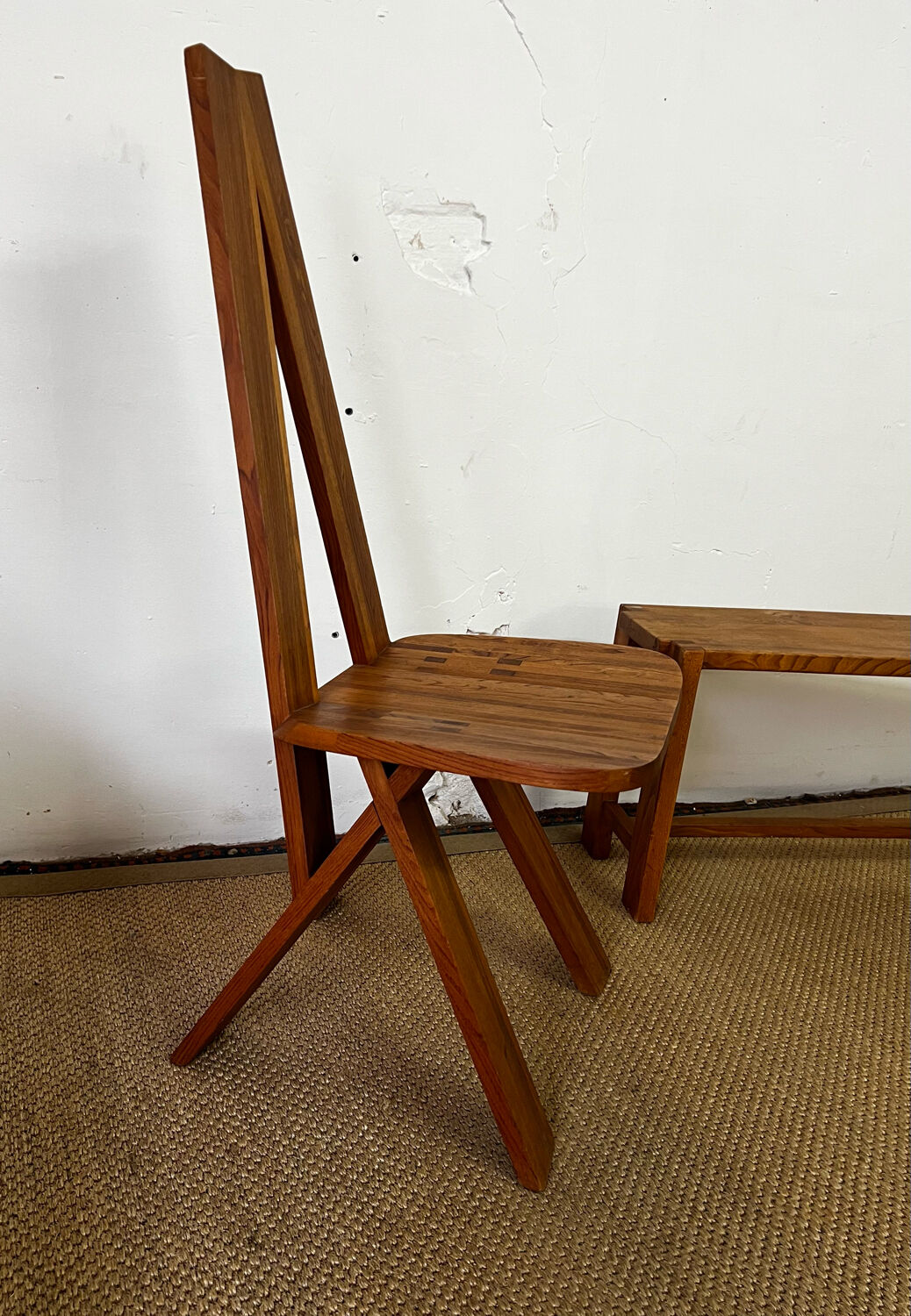 Chair and bench in solid wood