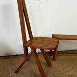 Chair and bench in solid wood