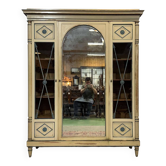 Library with 3 doors from the late 19th century in oak.