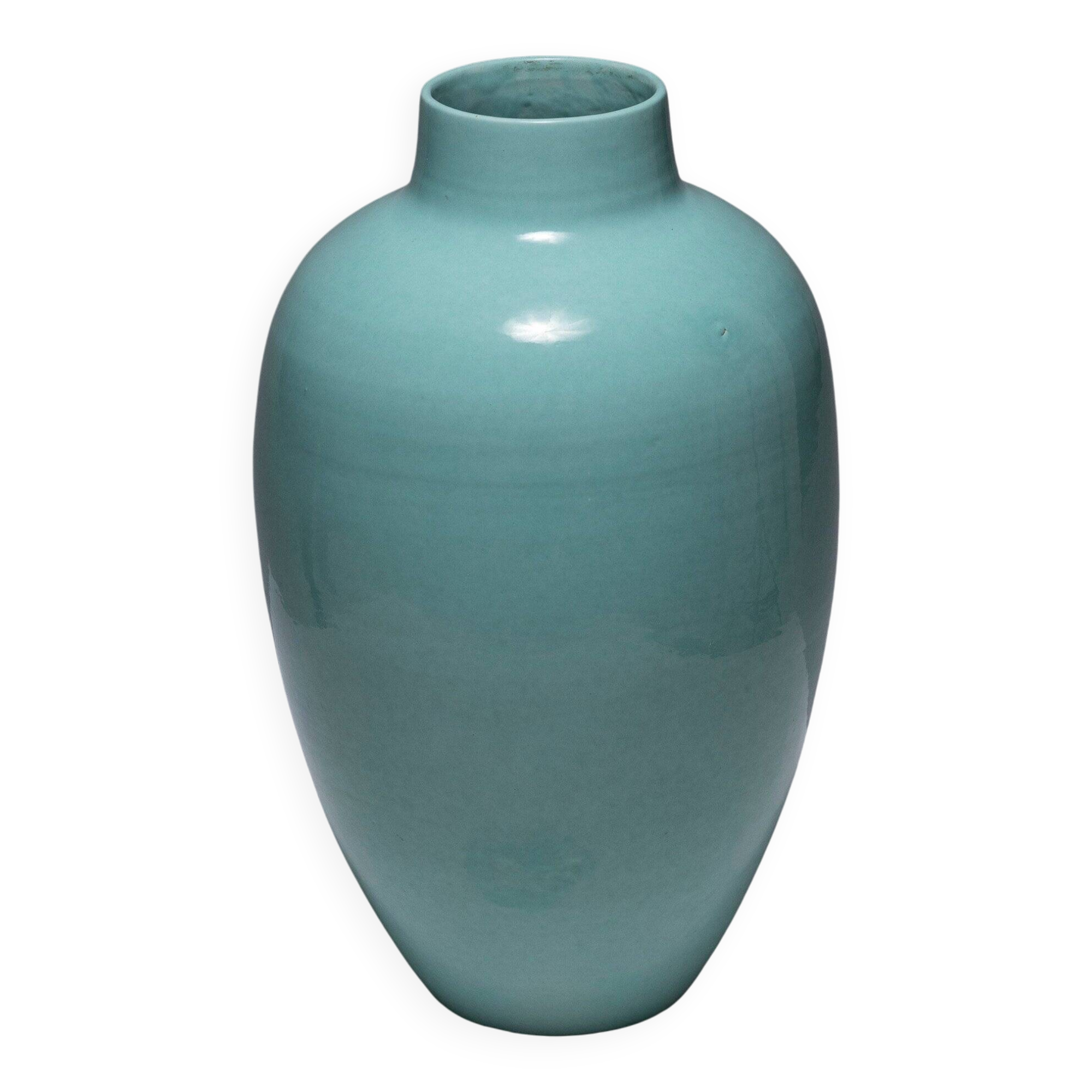 Ovoid ceramic vase, henri chaumeil, 1930s