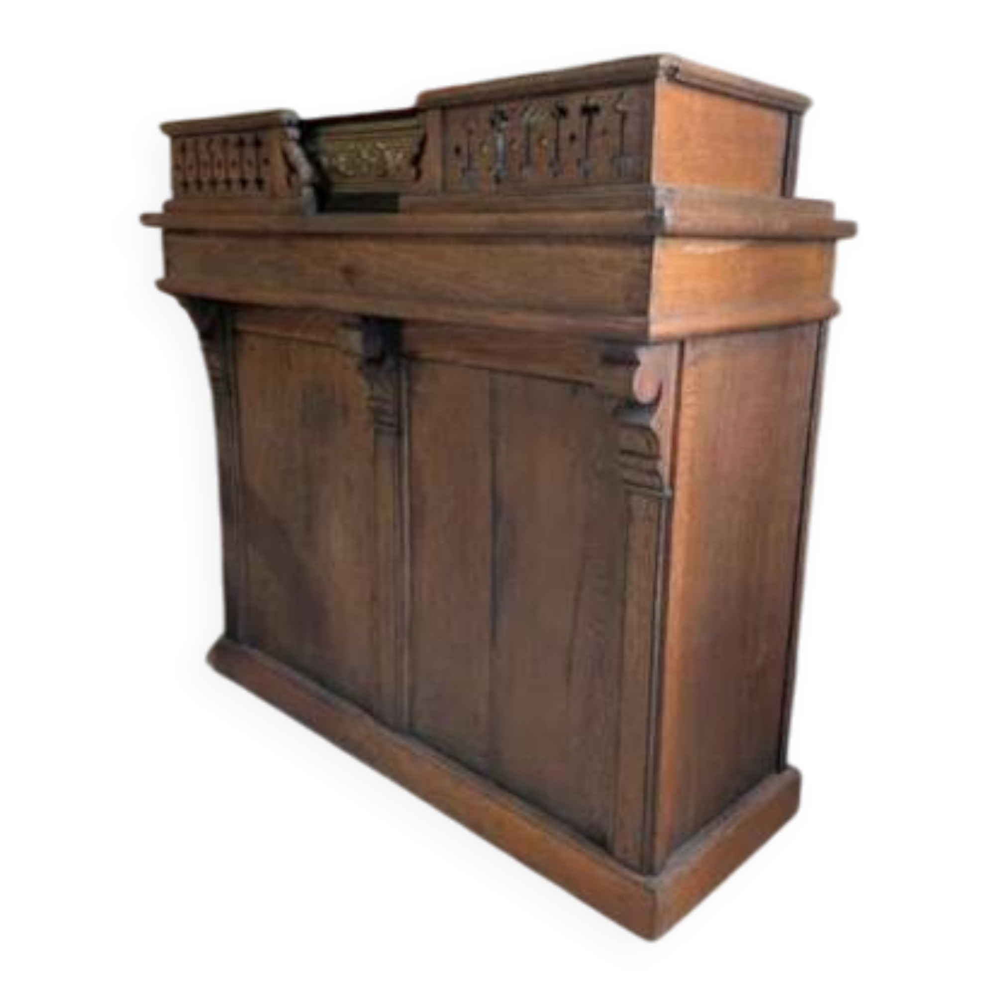 Authentic Old Craft Counter in Solid Oak - Panel Front