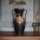 Large stoneware vase from Puisaye, vintage vase, vase with handles, interior decoration