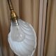 art deco floor lamp in brass shell shape flexible adjustment