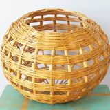 Bamboo ceiling lampshade, vintage