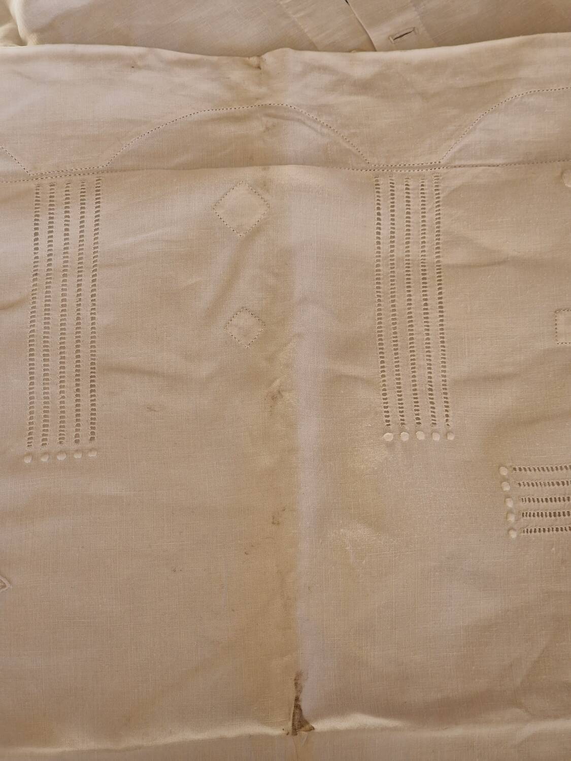 2 Art Nouveau monogrammed pillowcases