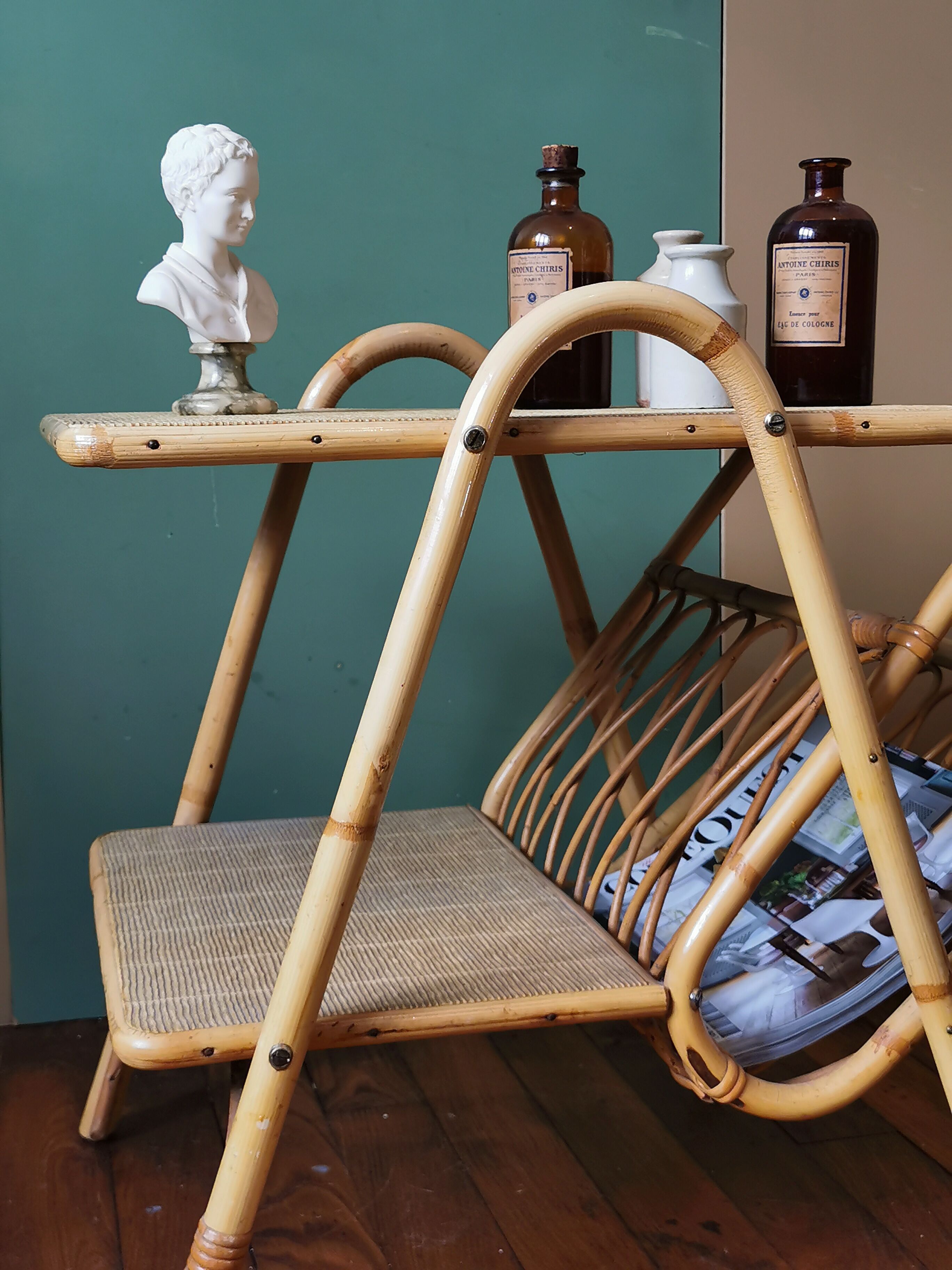 Table carries vintage rattan review
