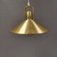 Brass-colored aluminum pendant lamp from Swedish Belid 1980s.