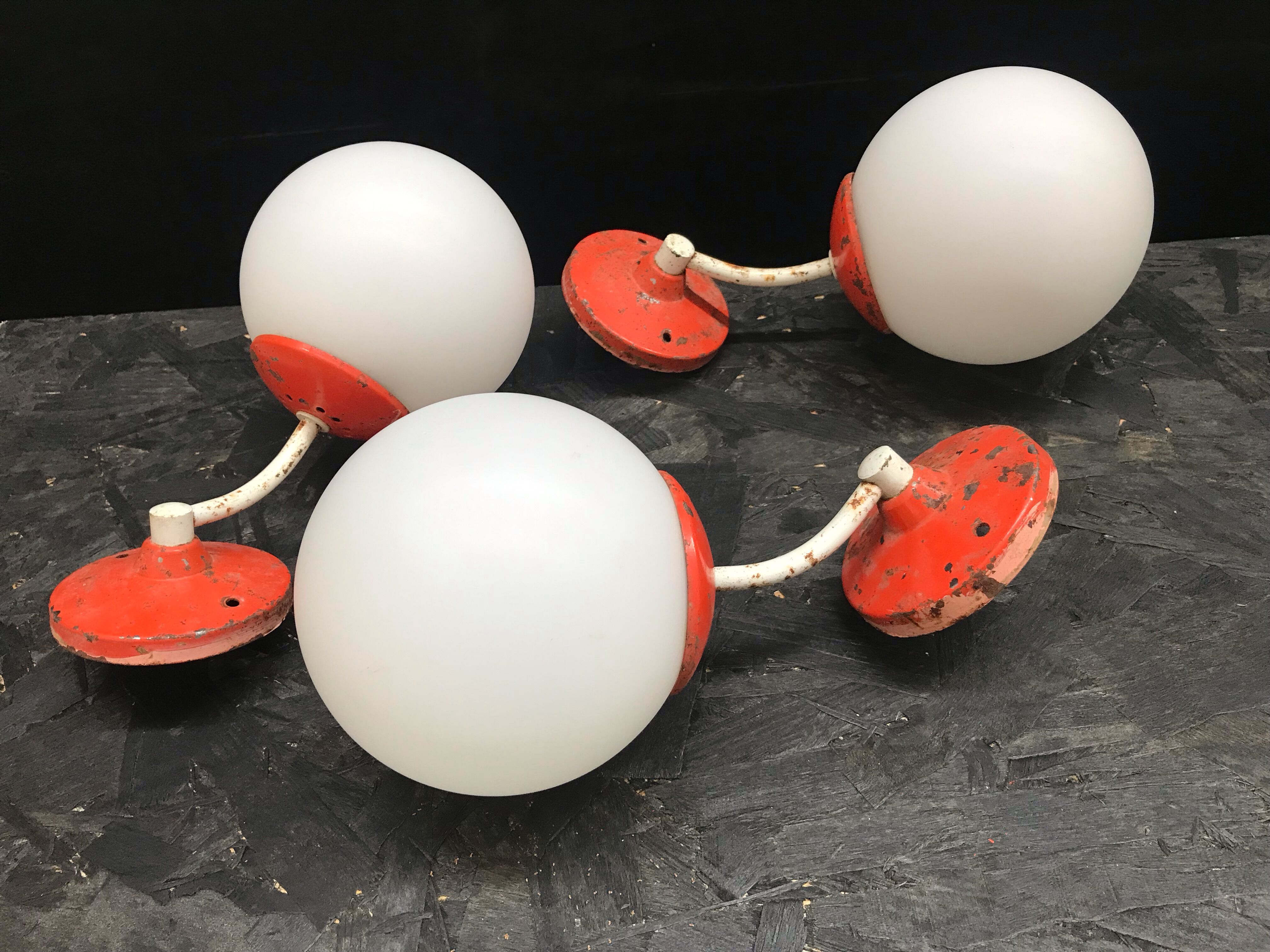 Vintage industrial wall lamps