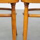 Set of 2 light brown bentwood Thonet style chairs model "Long John"