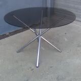 Vintage chrome foot round table