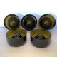5 bottoms of wine bottles cut oenophile