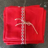 Set of six napkins in cotton / vintage linen