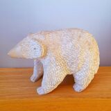 Stone bear sculpture, folk art