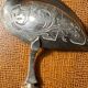 Art-Nouveau Sauce Spoon Floral Decor - Silver & Vermeil